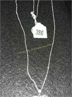 14K Italy  24" chain and heart pendant