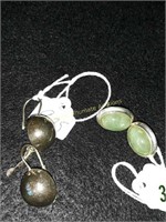 925 Thailand Jadite earrings & 925  earrings