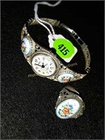 Zaria watch 17jew Russia, filligree bracelet &disc