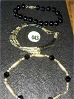 3 black bracelet