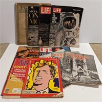 Lot of magazines. Fortune, Life, Midwest,