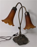 Art Nouveau Style Lily  Lamp 17"