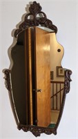 Antique Wooden Hanging Mirror 17"x32"