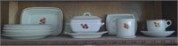 Shelf of Royal Ironstone China -- dutch oven,