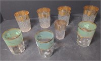 Lot of antique glass cups