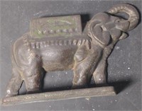 Cast iron elephant door stopper
