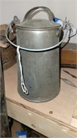 Metal pot, 8" tall