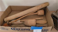 Lot of vintage wooden implements