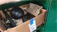 Box lot of rubber tiedowns and more