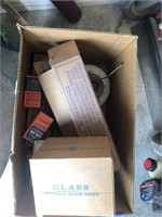 Lot of bulbs and lamp parts