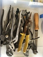 Lot of pliers and channel locks