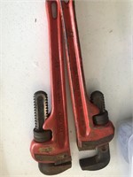 Lot of two pipe wrenches