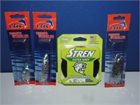 3 New Etic Toronto Wobbler Fishing Lures + Stren