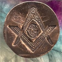 RARE Antique Masonic Silver Love Token