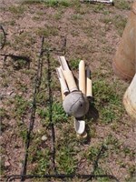 Bamboo Wind Chime & (2) Metal Plant Hangers