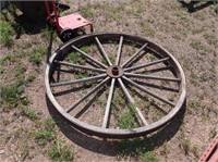 Wooden Spoke Wagon Wheel - 48" Diameter