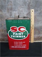 Vintage SC Thinner Gallon Tin