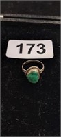 INDIAN SILVER RING WITH TURQUOISE