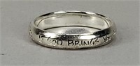 Sterling Silver God Will Bring You Through It Ring