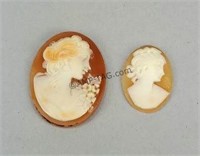 2 Vintage Loose Shell Cameo's
