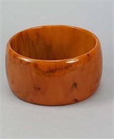 Vintage Bakelite Burnt Orange Bangle Bracelet