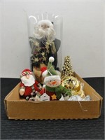 assorted Christmas decorations