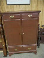 Cherry finished wardrobe 40"x22"x61" (some losses)