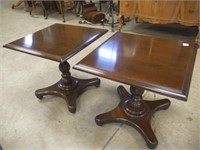 2 cherry side tables 19"x19"x18"