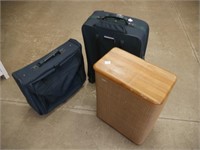 Hamper & 2 suitcases