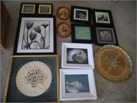 12 pictures & wall hanging