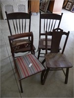 4 vintage chairs