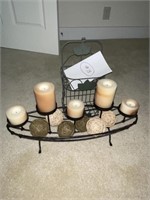 Candles and holder
