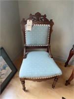 Victorian Eastlake walnut side chair