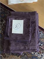 Table cloth & 12 matching napkins- Brocade