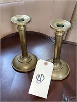 Pr. Vintage brass candle holders matches lot #65