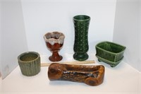 Wood & Ceramic Planters