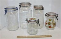 Glass Jars w/ Locking Lids