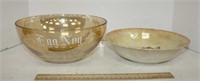 Egg Nog Glass Bowl & Glass Bowl