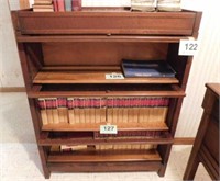 Antique oak 3 shelf barrister / lawyer bookcase,