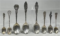 Sterling Silver Lot of (8) Spoons