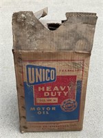 Vintage Unico Heavy Duty Motor Oil 5 Gallon Can