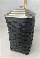 Black large canister with apothecary lid