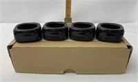 NIB Ebony soft square napkin rings