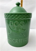 Mulligan Pottery dog biscuits small chip in lid