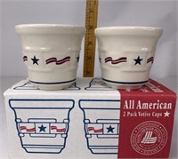 USA NIB All American votive cups