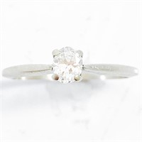 Diamond & 14k White Gold Engagement Ring