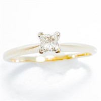 Princess Diamond 14k Gold Solitaire Ring