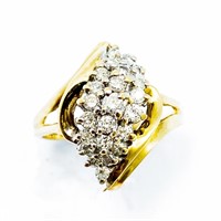 1/2+ CT Diamond & 10k Gold Statement Ring