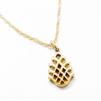 18" 14k gold Pinecone Necklace