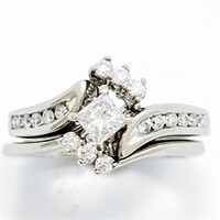 1/2 Carat Diamond & 14k White Gold Ring Set
